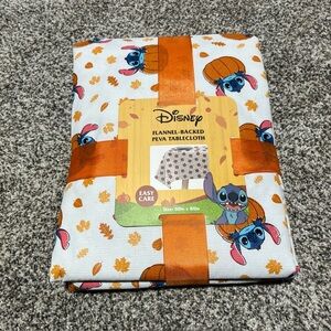 Disney Stitch Pumpkin Peva Tablecloth 60”x84” Rectangle Fall NWT!